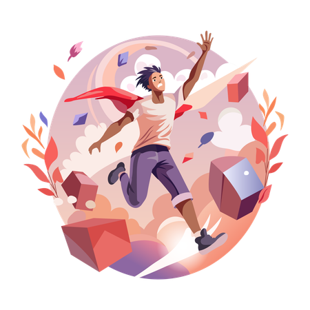 A person running  Illustration