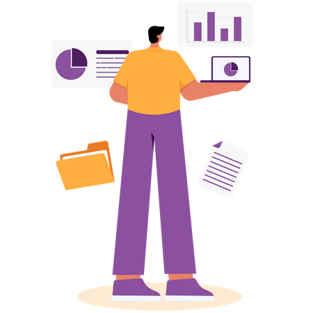 A Project Management Data Analyst  Illustration