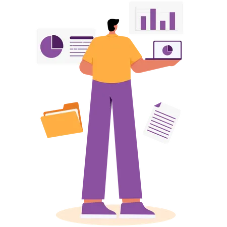 A Project Management Data Analyst  Illustration