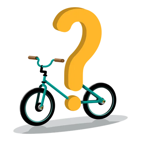 A Riddle Guess Who Rode This Bike Flat Vector Illustration Design イラスト