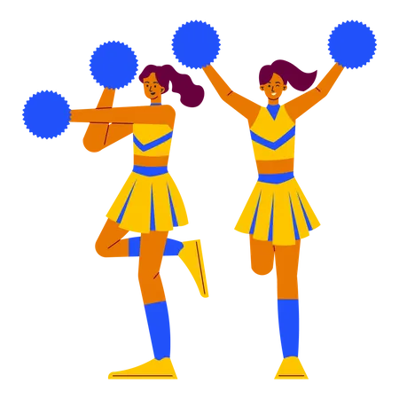 Bravo les filles avec Pom-Pom Girl  Illustration