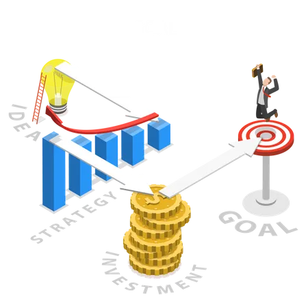 A way to the goal Illustration