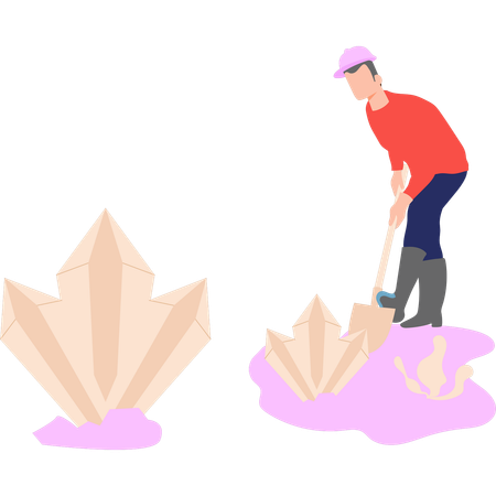 A worker is working at the construction site  Illustration
