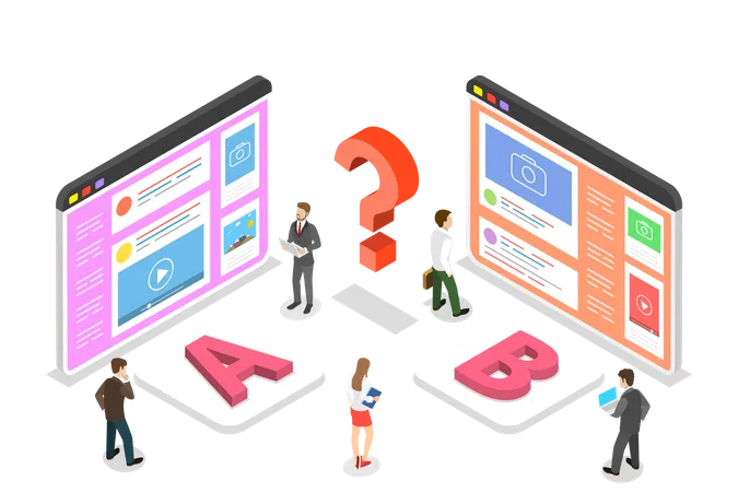 AB testing  Illustration