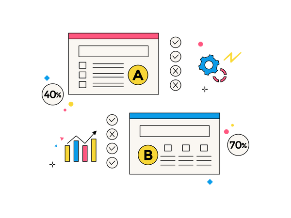 AB testing  Illustration