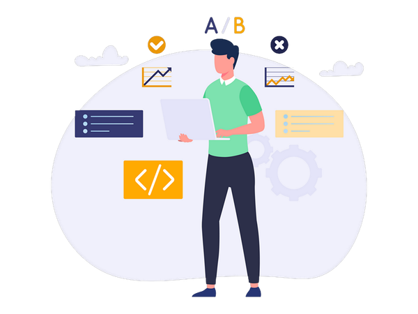 AB testing  Illustration