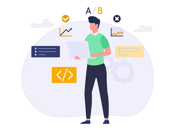 AB testing  Illustration