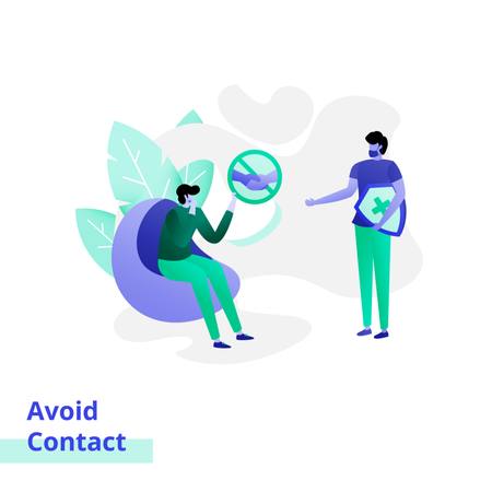 Abbildung: Kontakt vermeiden  Illustration