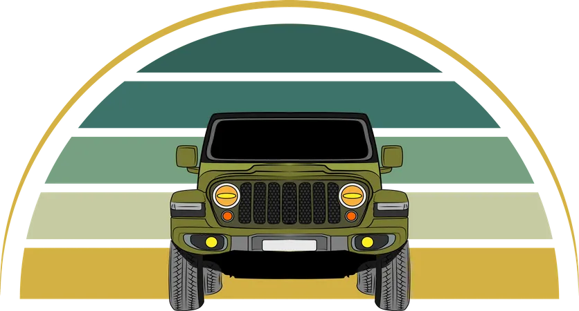 Abenteuer-Jeep  Illustration