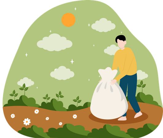 Abfallmanagement  Illustration