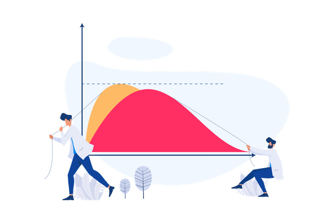 Die Kurve abflachen  Illustration