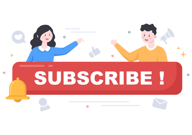Abonnement à la newsletter pour la promotion sur les réseaux sociaux  Illustration