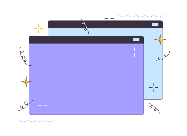 Abrir ventanas del sitio web  Ilustración