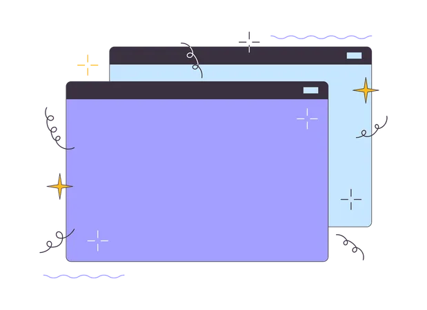 Abrir ventanas del sitio web  Ilustración