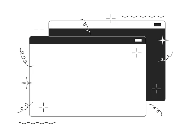 Abrir ventanas del sitio web  Ilustración