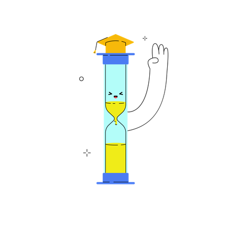 Frist für die Abschlussprüfung  Illustration