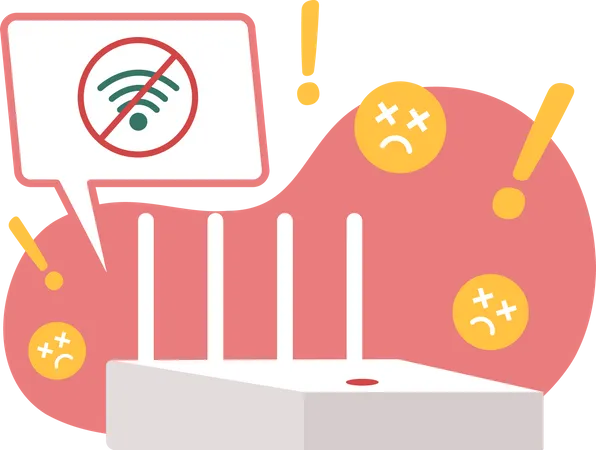 Absent router signal  Illustration