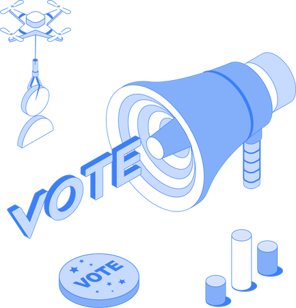 Abstimmungsankündigung und Wahlkampf  Illustration