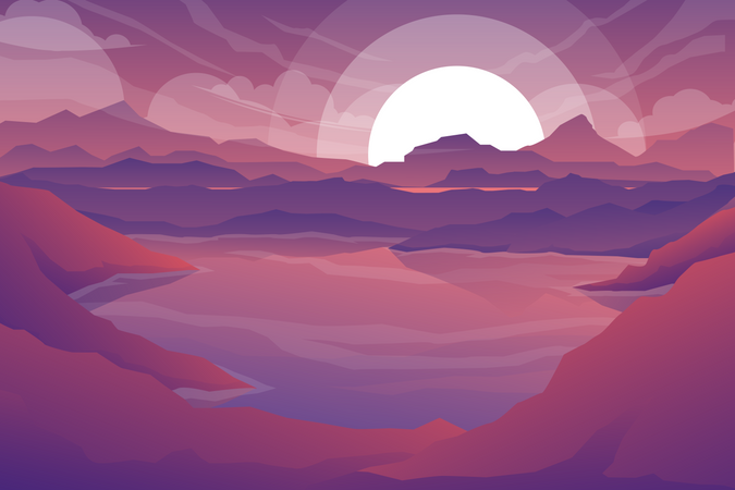 Abstract landscape  Illustration