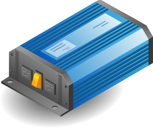 AC DC current converter for solar panel technology  Illustration