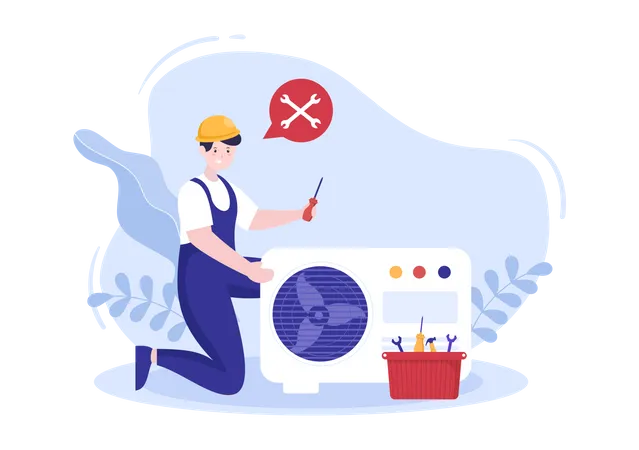 AC Maintenance Service Illustration