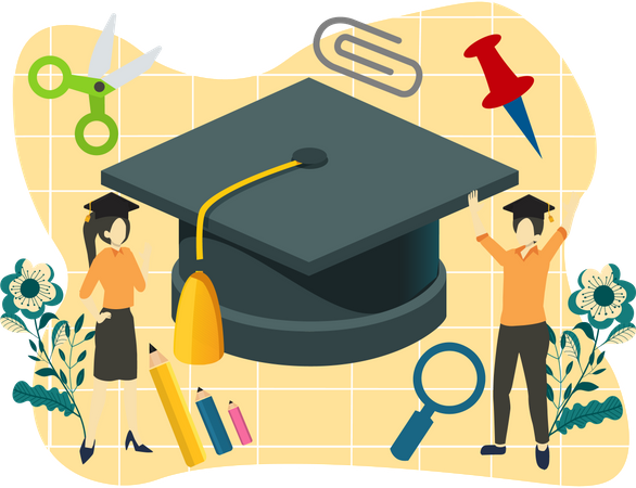 Academic graduation Illustration