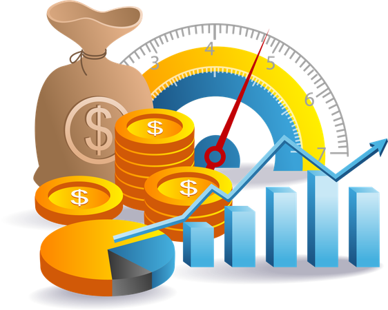 Accelerating business financial growth  Illustration