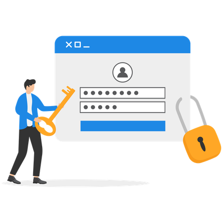 Accès de connexion sécurisé  Illustration