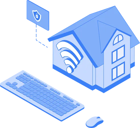 Accès et sécurité de la maison intelligente  Illustration