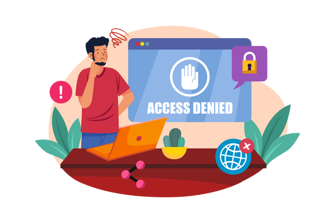 Access Denied  Illustration