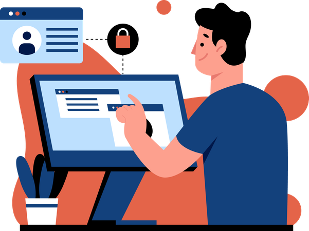 Access Security Website  Illustration