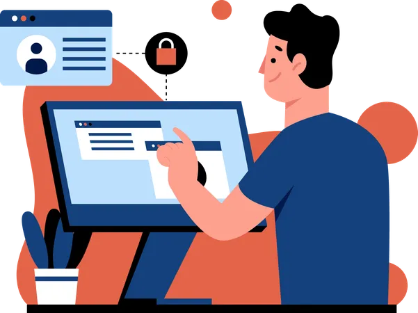 Access Security Website  Illustration