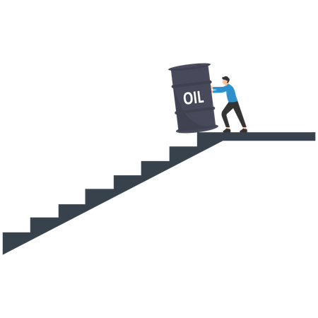 Acciones de la compañía petrolera  Ilustración