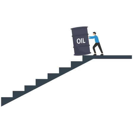 Acciones de la compañía petrolera  Ilustración