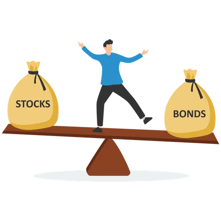 Acciones versus bonos en la asignación de activos de inversión  Ilustración