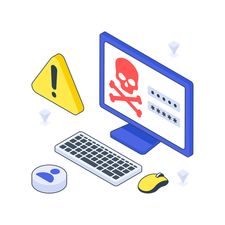 Account Hacking  Illustration