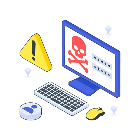 Account Hacking  Illustration