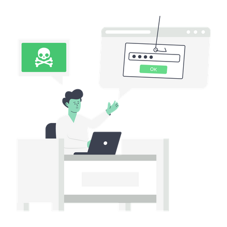 Account Hacking  Illustration