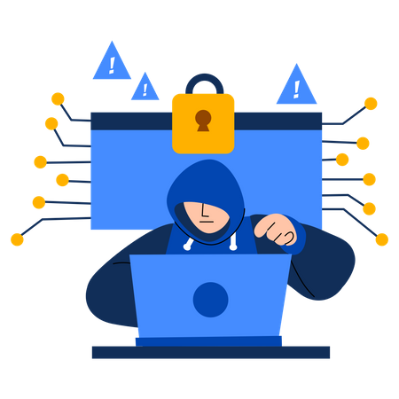 Account hacking  일러스트레이션