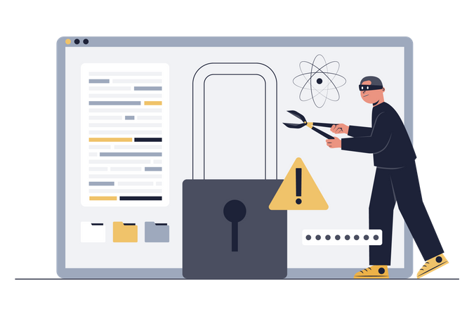 Account hacking  일러스트레이션