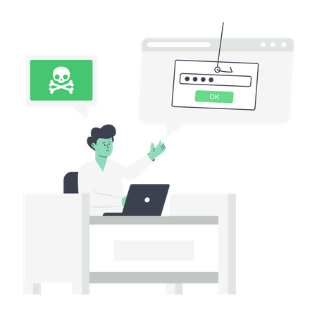 Account-Hacking  Illustration