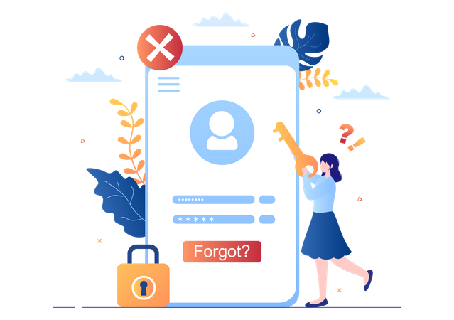 Account Login  Illustration