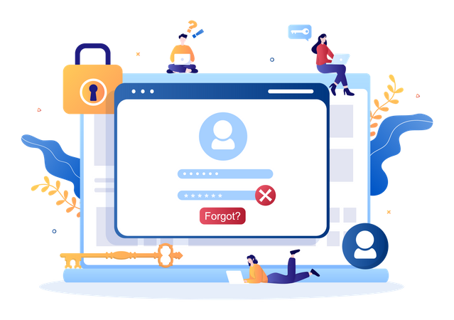 Account Login password  Illustration