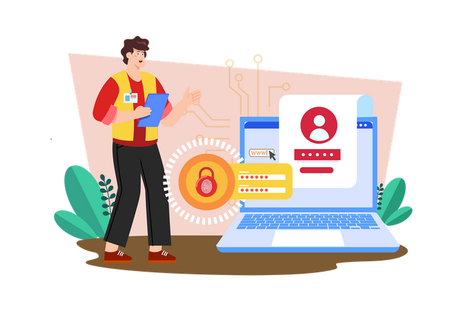 Account manager handling customer inquiries and issues related to their account  イラスト