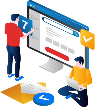 Account registration verification process  Illustration