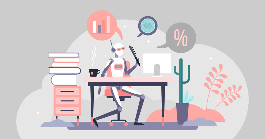 Accountant automation  Illustration