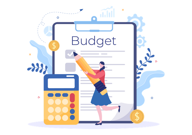 Accountant computing finance  Illustration