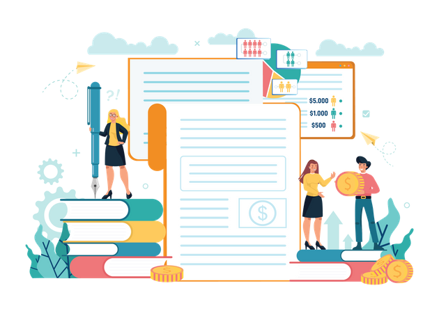 Accountant office manager  Illustration