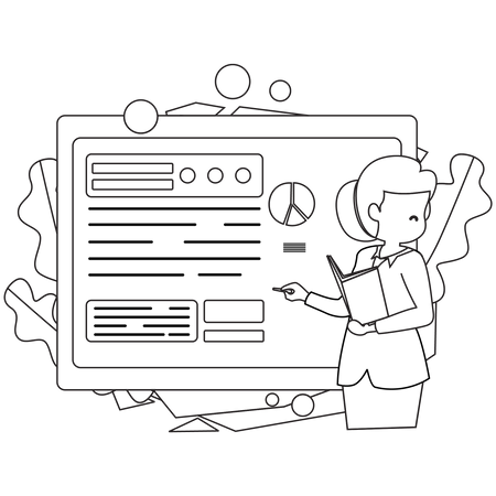 Accountant teacher  Illustration