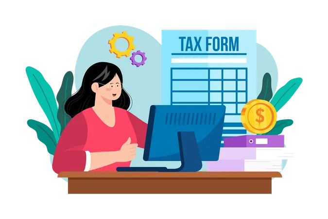 Accountants maintain financial records and prepare tax returns  Illustration
